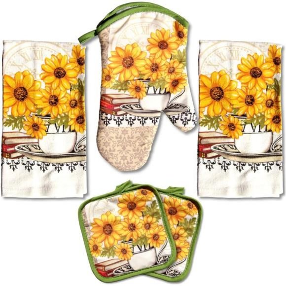 Bright Sunflower 5-Piece Kitchen Set  for Everyday Use - Picture 1 of 8